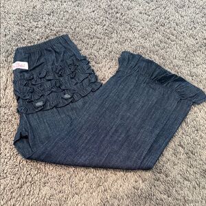 Ruffle Butts Navy Ruffled Jeggings